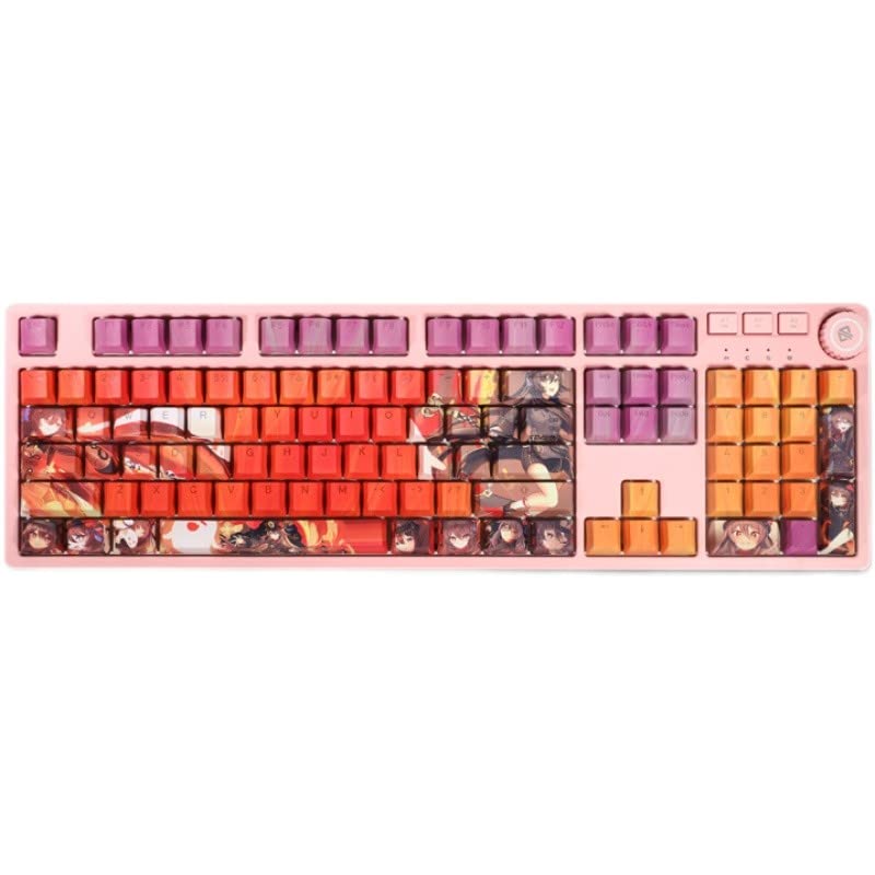 原神　胡桃イメージ　キーキャップ セット Amazon.co.jp: 原神Project 胡桃 キーキャップ キーキャップ